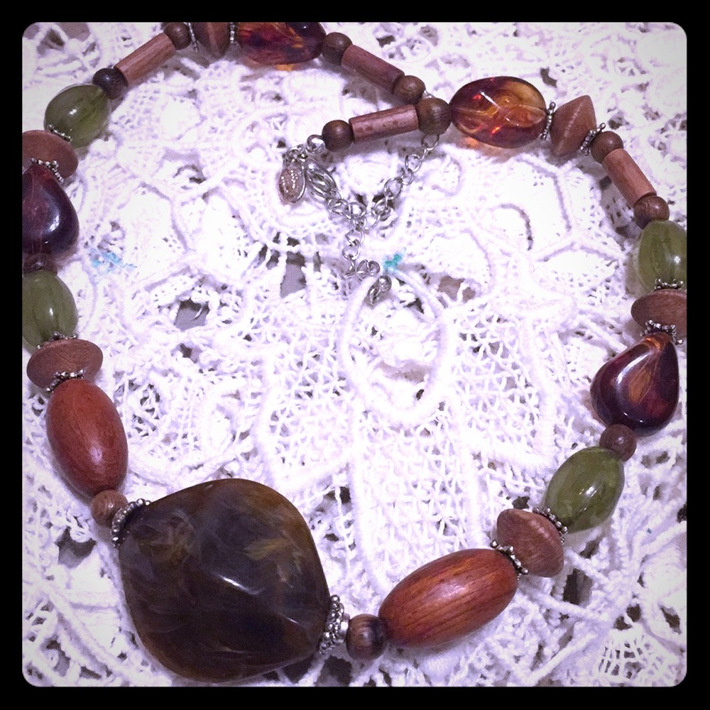 Cookie Lee Falltones Beaded Choker Necklace